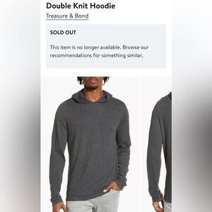 Treasure & Bond Charcoal Knit Hoodie